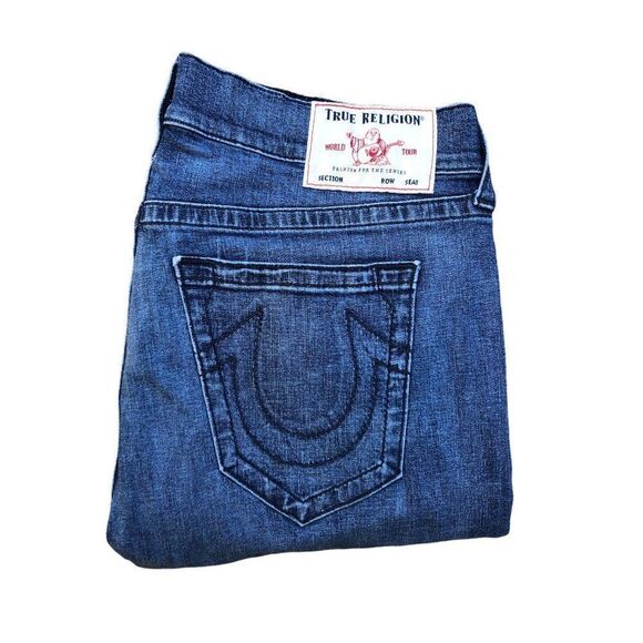 True Religion Jeans Size 36 RICKY Relaxed Straight Blue - Picture 1 of 10